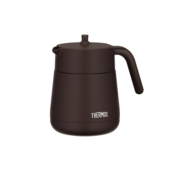Thermos TTE-700 BW Vacuum Insulated Teapot with Strainer 23.7 fl oz (700  ml), Brown